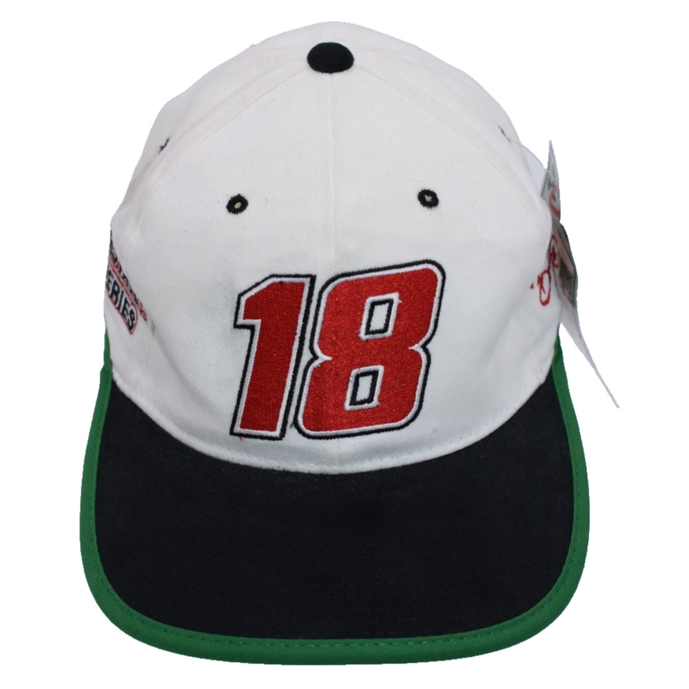 Vtg 1996 NASCAR Bobby Labonte #18 Hat Cap - White & Black - Chase Authentics